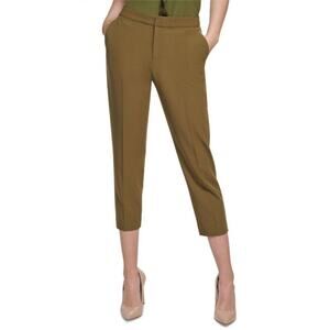 NWT Tommy Hilfiger Women's Sloane Slim-Leg Ankle Pants Olive Green Size 4
